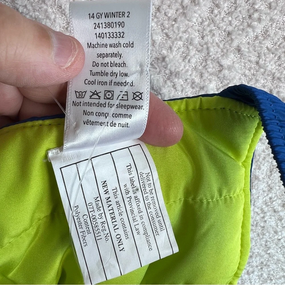 Gymboree NWT Infant‎ Snow Suit Ski Bib Blue Snowsuit Size 6-12 Months